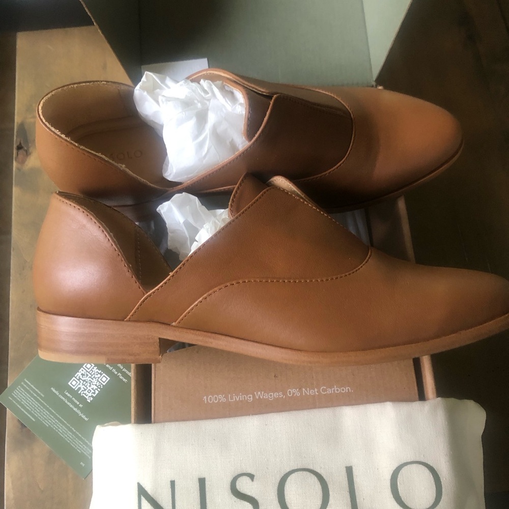 Nisolo Emma D’orsay oxfords nutmeg 9.5 new in box - Picture 5 of 7